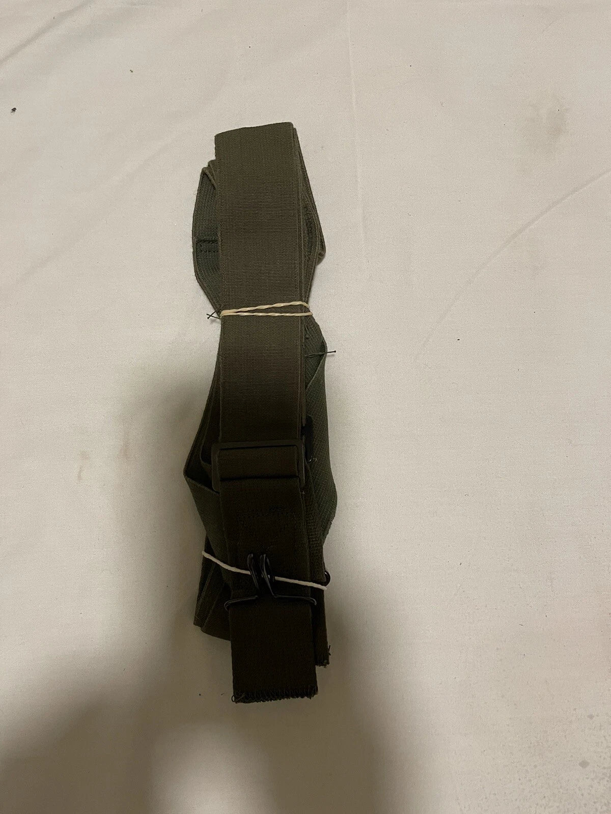 US M1950 Suspenders OD Green elastic w/ hooks for trousers pants each E2150 - Image 4