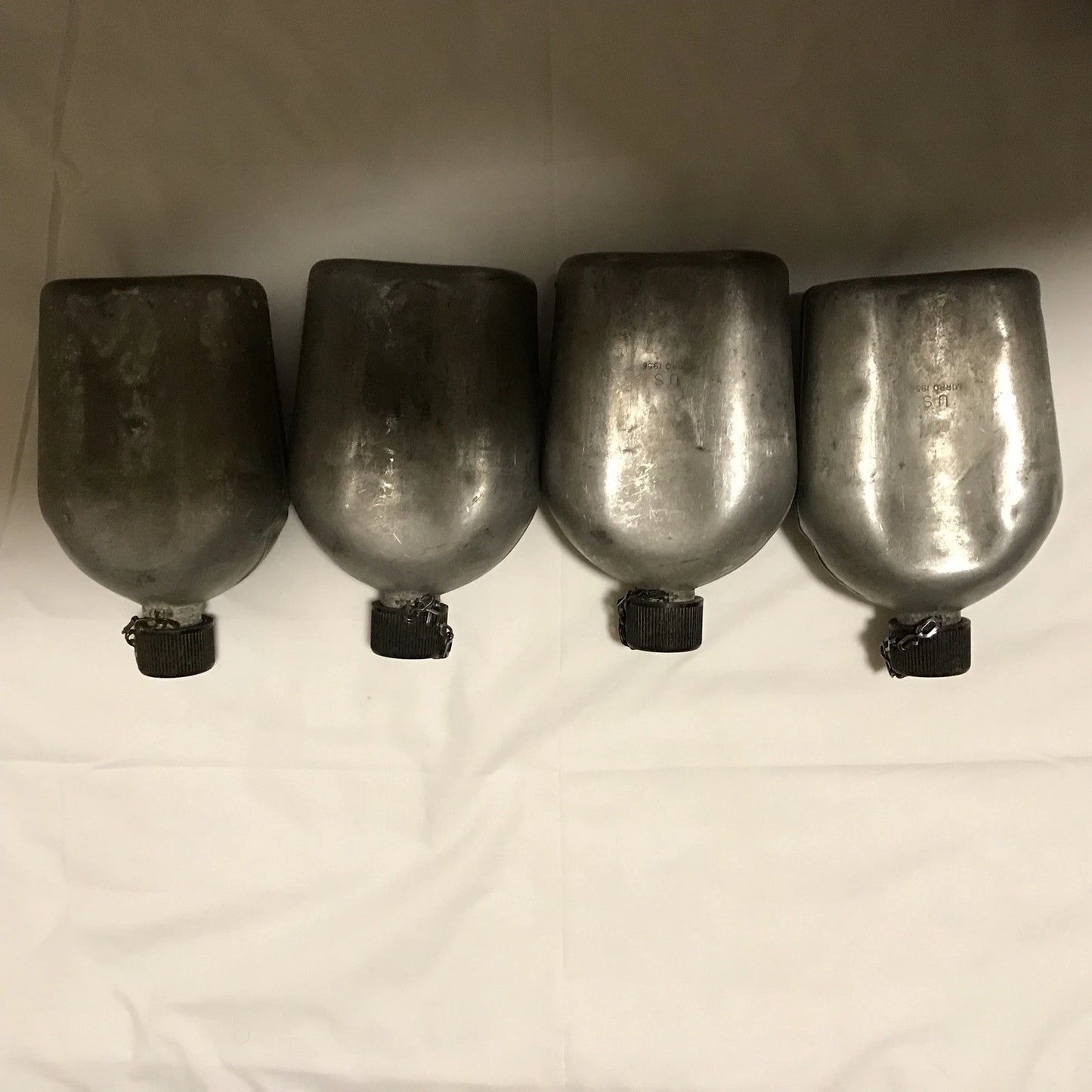 Lot Of 4 Pcs Aluminum WaterCanteens US GI Vintage 1953/1956 - Image 2