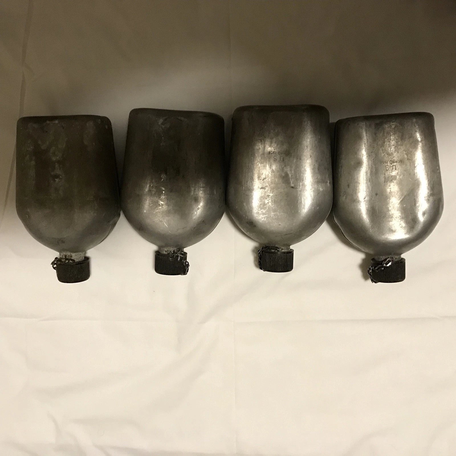 Lot Of 4 Pcs Aluminum WaterCanteens US GI Vintage 1953/1956 - Image 2