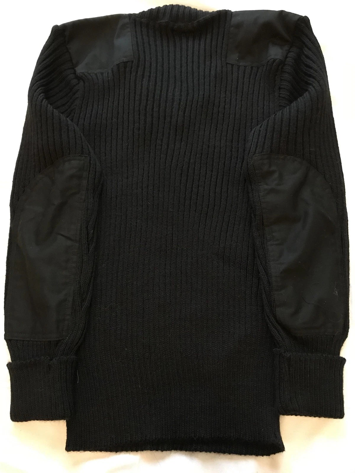 Brigade Quater Master,Military Black V Neck Commando Sweater 100% Wool Vintage - Image 4