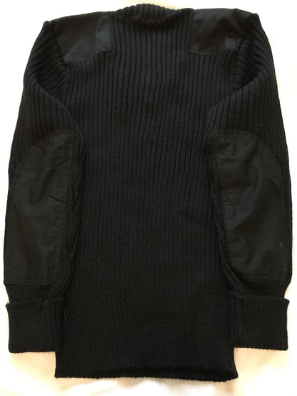 Brigade Quater Master,Military Black V Neck Commando Sweater 100% Wool Vintage - Image 4