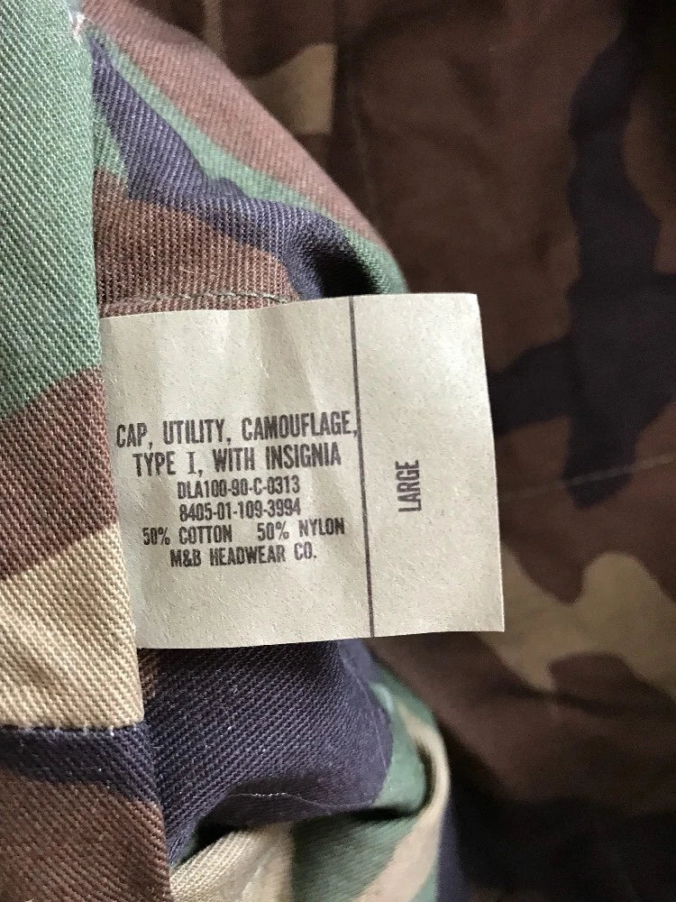 Genuine Vintage US GI USMC 8 Point Camoflauge Cap With Marine Logo Size Large - Image 6