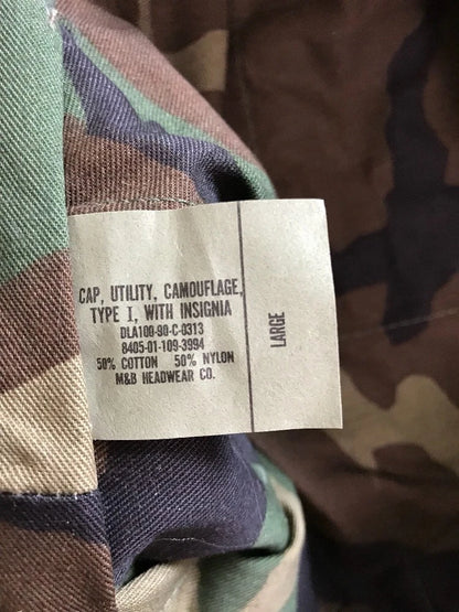 Genuine Vintage US GI USMC 8 Point Camoflauge Cap With Marine Logo Size Large - Image 6