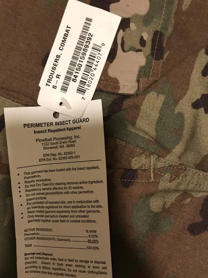 GENUINE US GI MULTICAM FLAME RESISTANT INSECT SHIELD ARMY COMBAT TROUSER SMALL R - Image 4