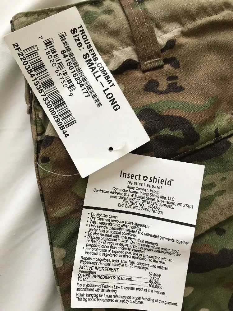 NWT US MILITARY ISSUE RIPSTOP COMBAT TROUSERS PANTS OCP MULTICAM SMALL LONG - Image 2