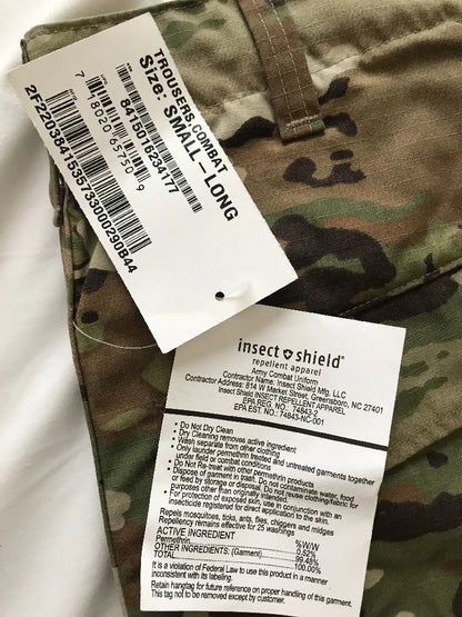 NWT US MILITARY ISSUE RIPSTOP COMBAT TROUSERS PANTS OCP MULTICAM SMALL LONG - Image 2