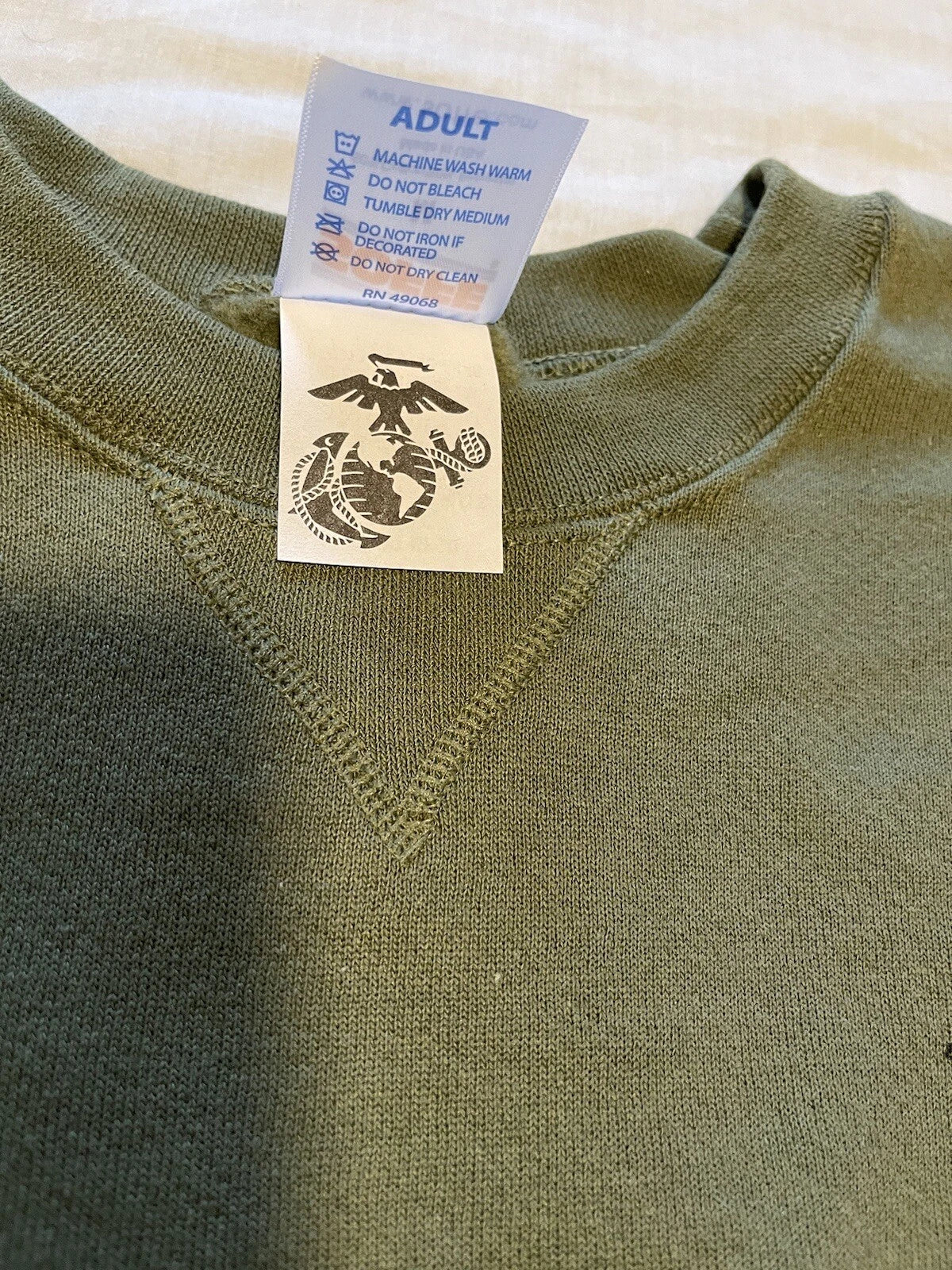 USMC PT Sweat Pant & Shirt Marine Corps Issue - Small GI OD Green - Made in USA - Image 13