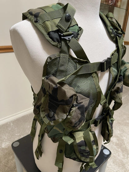 USGI Military Enhanced Tactical Load Bearing Vest Woodland 8415-01-296-8878 - Image 3
