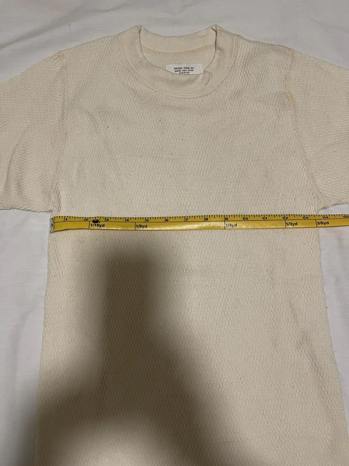  US Military Vintage   Ext Cold Weather ECW Thermal LS 100% Cotton Shirt Small  - Image 1