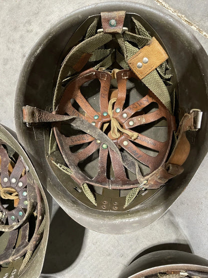GENUINE POLISH MILITARY ARMY HELMET COMPLETE WITH ALL ORIGINAL PARTS USED IN EX - Image 7