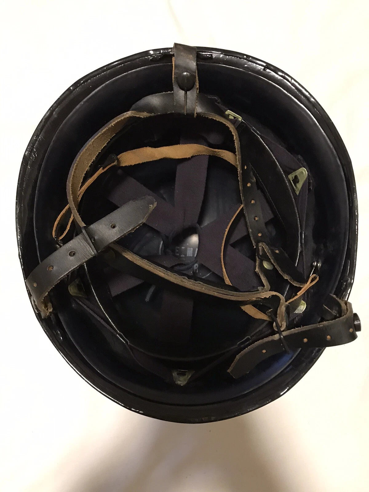 Genuine French Dark Blue Gendarmerie Helmet In Mint Condition - Image 11