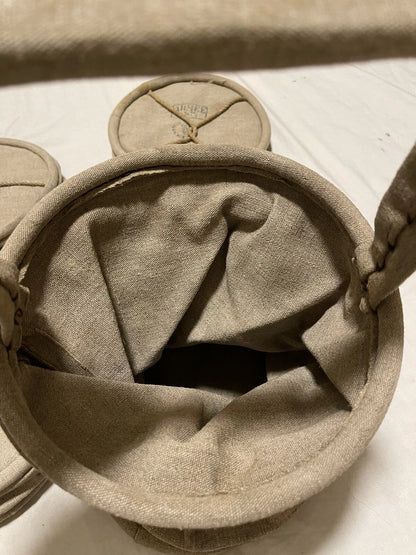 Genuine Vintage French Military Bag Tote Water Bucket Canvas Material - Image 7