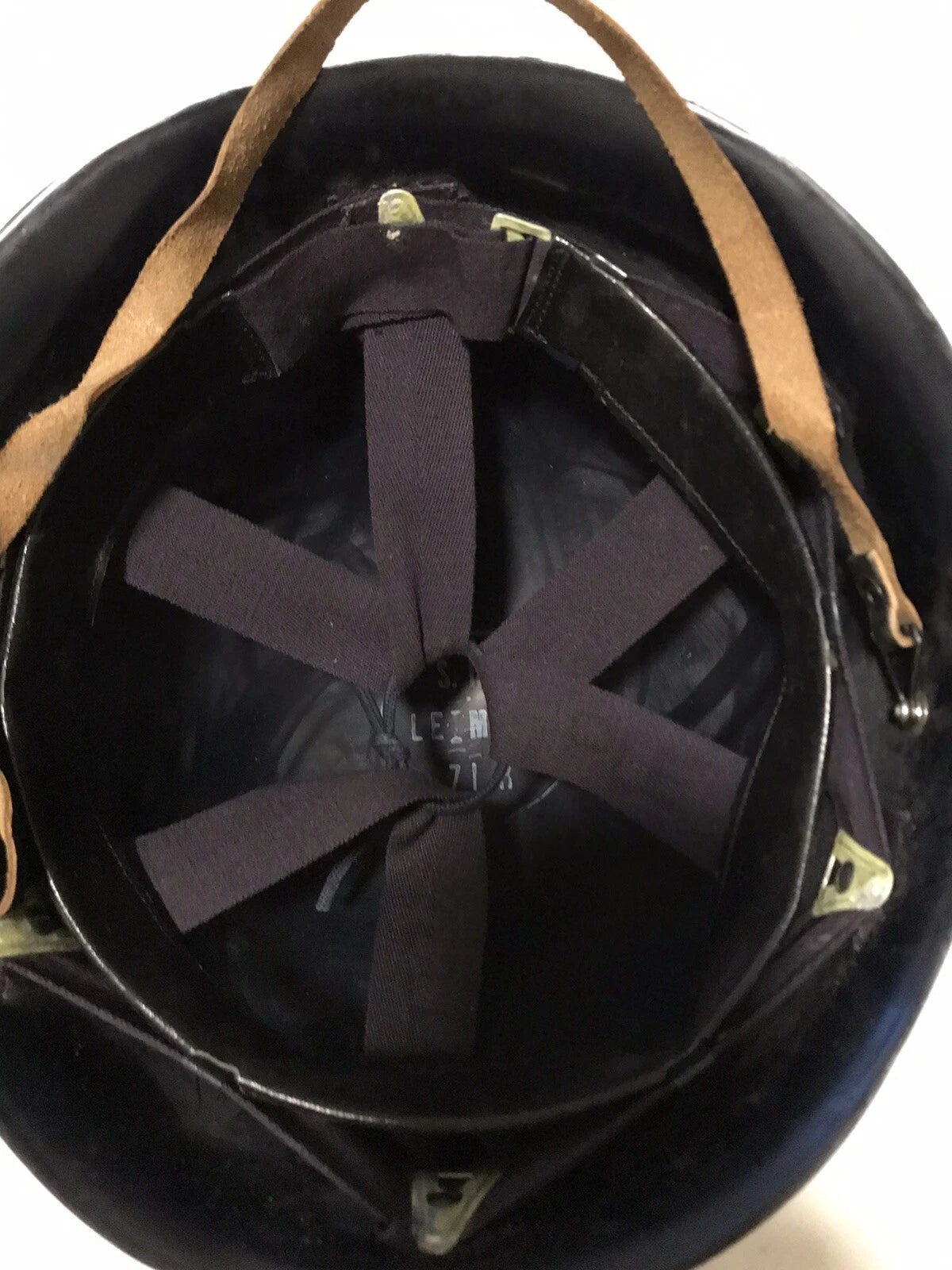 Genuine French Dark Blue Gendarmerie Helmet In Mint Condition - Image 9