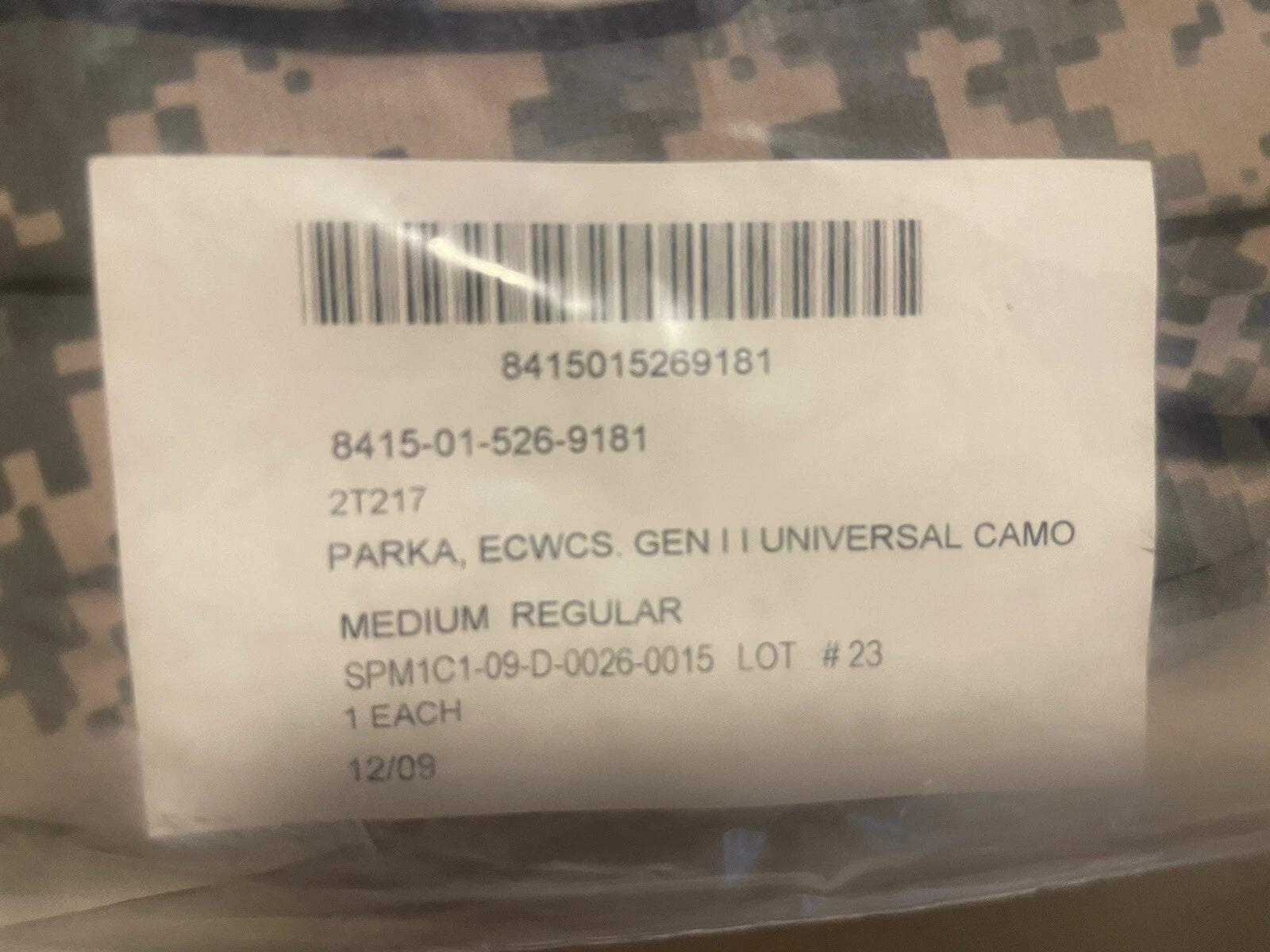 GENUINE US GI MILITARY ACU DIGITAL YNIVERSAL CAMO GORTEX PARKA JACKET ECWCS MR - Image 9