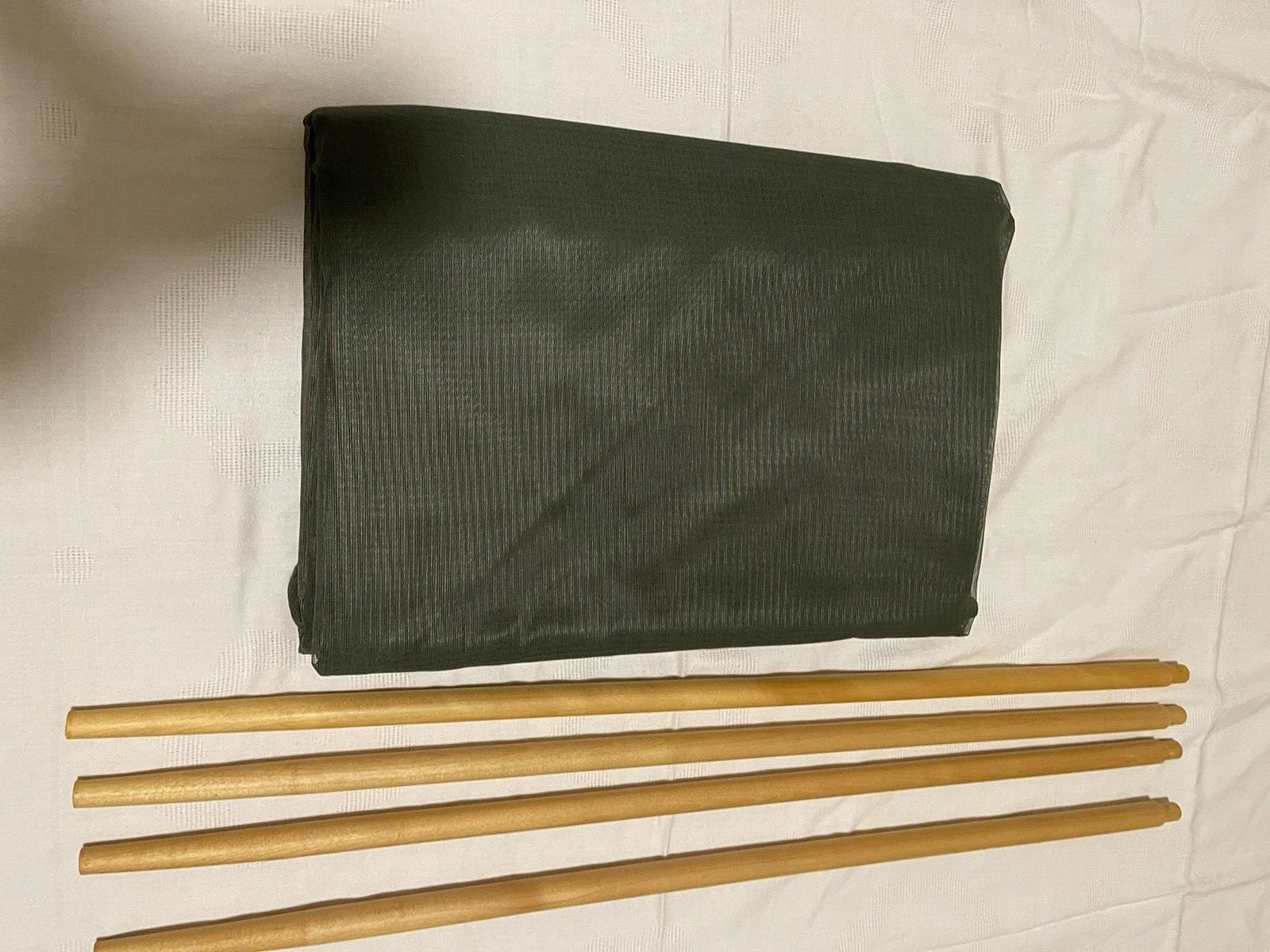 US MILITARY INSECT MOSQUITO NET BAR FIELD NETTING COT COVER WITH 4 POLES ALL NEW - Image 7