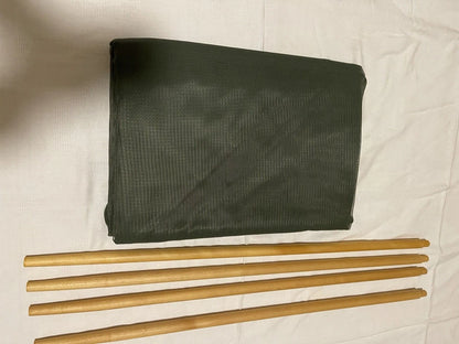 US MILITARY INSECT MOSQUITO NET BAR FIELD NETTING COT COVER WITH 4 POLES ALL NEW - Image 7