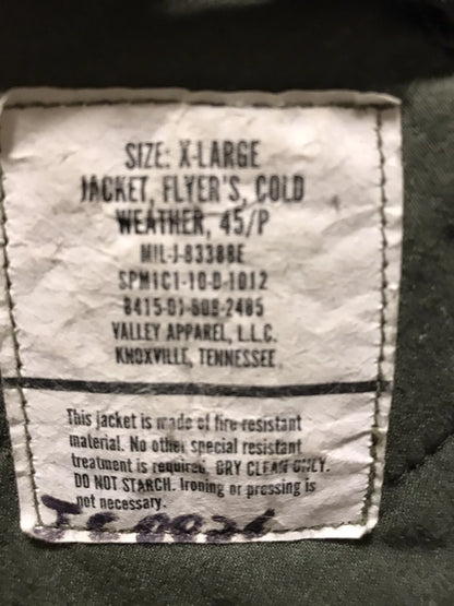 GENUINE US MILITARY ARMY /USAF 45P NOMEX FLYERS JACKET SAGE XL Dull Finish. - Image 3