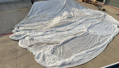 British Military 100ft. Diameter White Cargo Parachute With  Carry Bags - Image 9