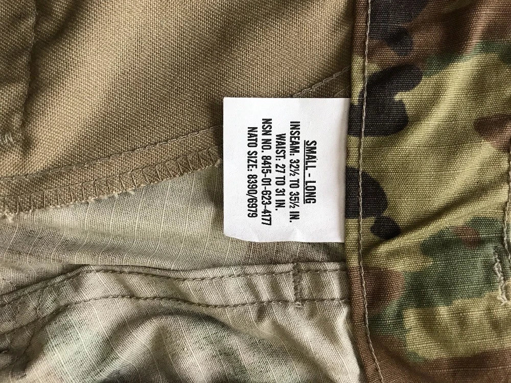 NWT US MILITARY ISSUE RIPSTOP COMBAT TROUSERS PANTS OCP MULTICAM SMALL LONG - Image 5