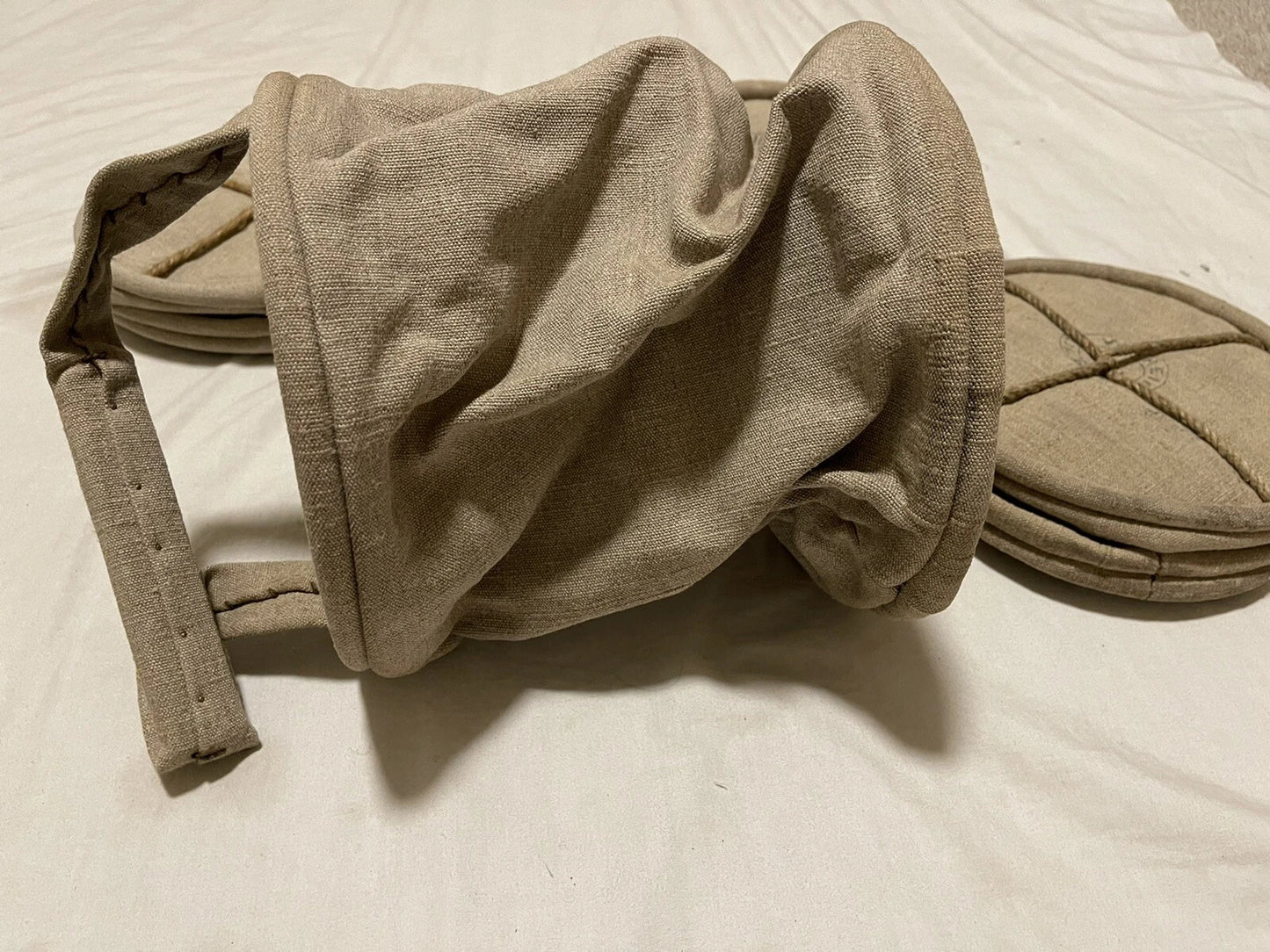 Genuine Vintage French Military Bag Tote Water Bucket Canvas Material - Image 8