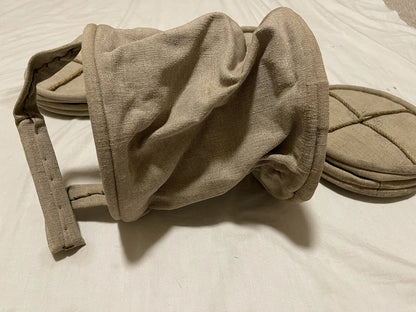 Genuine Vintage French Military Bag Tote Water Bucket Canvas Material - Image 8