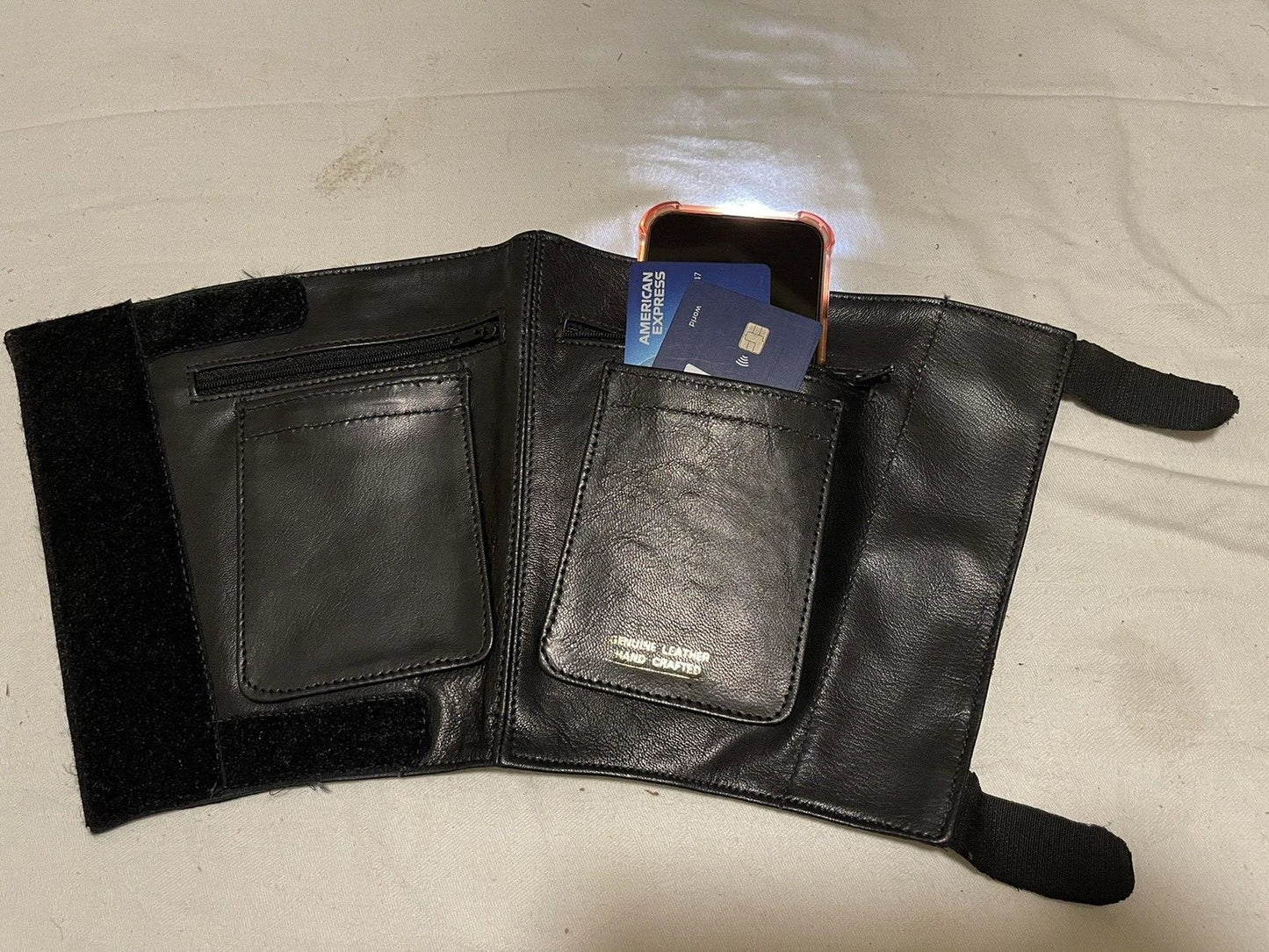 Ankle Wallet-Hidden Carry for Cash,Cr. Cards,ID, Keys - Soft Lamb Leather - Image 9