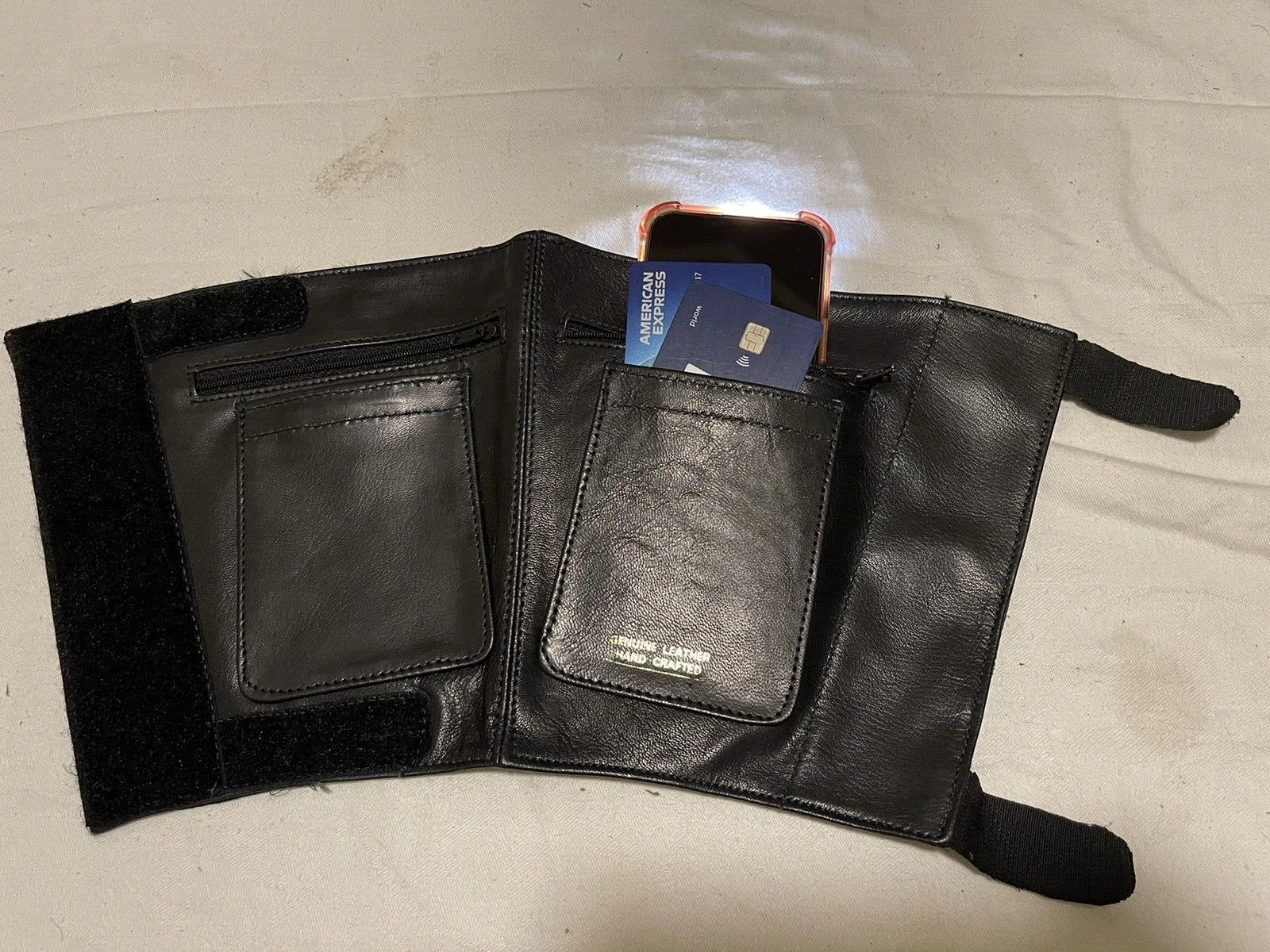 Ankle Wallet-Hidden Carry for Cash,Cr. Cards,ID, Keys - Soft Lamb Leather - Image 9