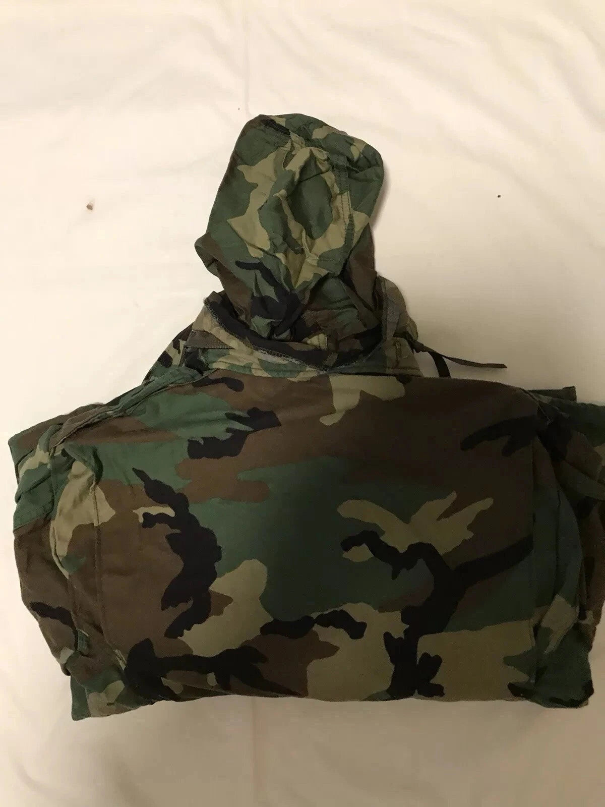 Genuine US Military Woodland Camoflauge M65 Field Jacket MXS Used Excellent - Image 3