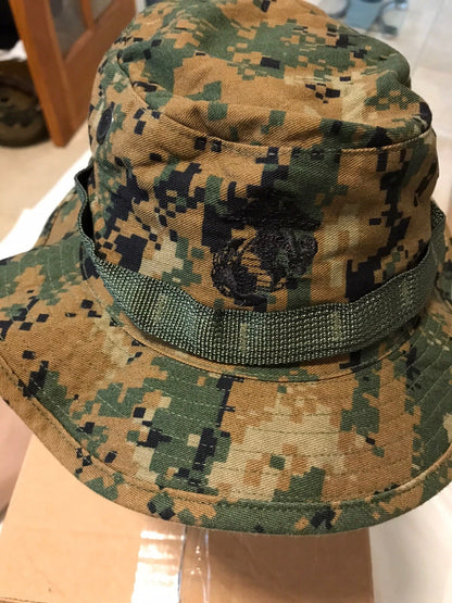 USMC MARINE ISSUE COVER FIELD BOONIE HAT WOODLAND DIGITAL MARPAT SMALL - Image 1