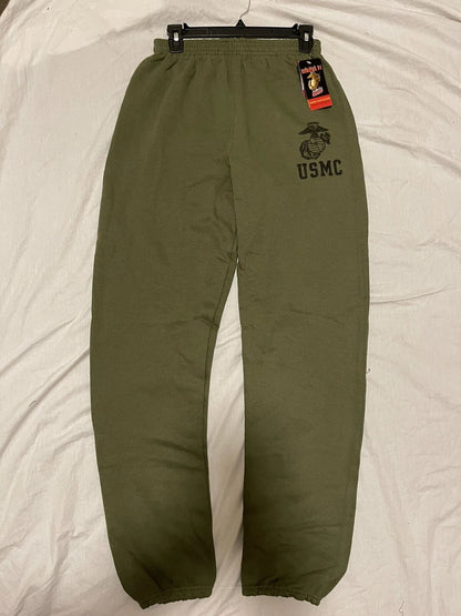USMC PT Sweat Pant & Shirt Marine Corps Issue - Small GI OD Green - Made in USA - Image 8