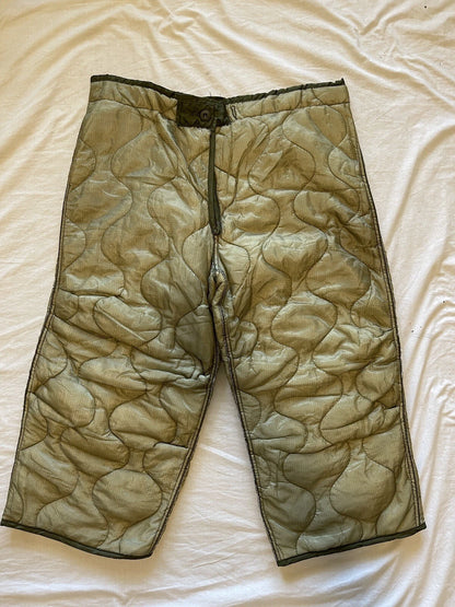 M65 Woodland Cold Weather Field Pants w Liner and Suspenders NOS USGI Med Reg - Image 11
