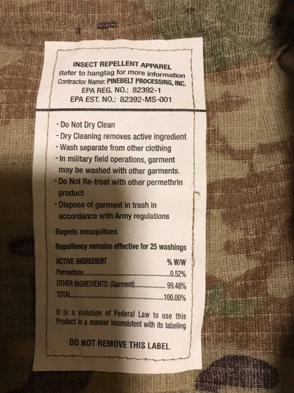 GENUINE US GI MULTICAM FLAME RESISTANT INSECT SHIELD ARMY COMBAT TROUSER SMALL R - Image 2