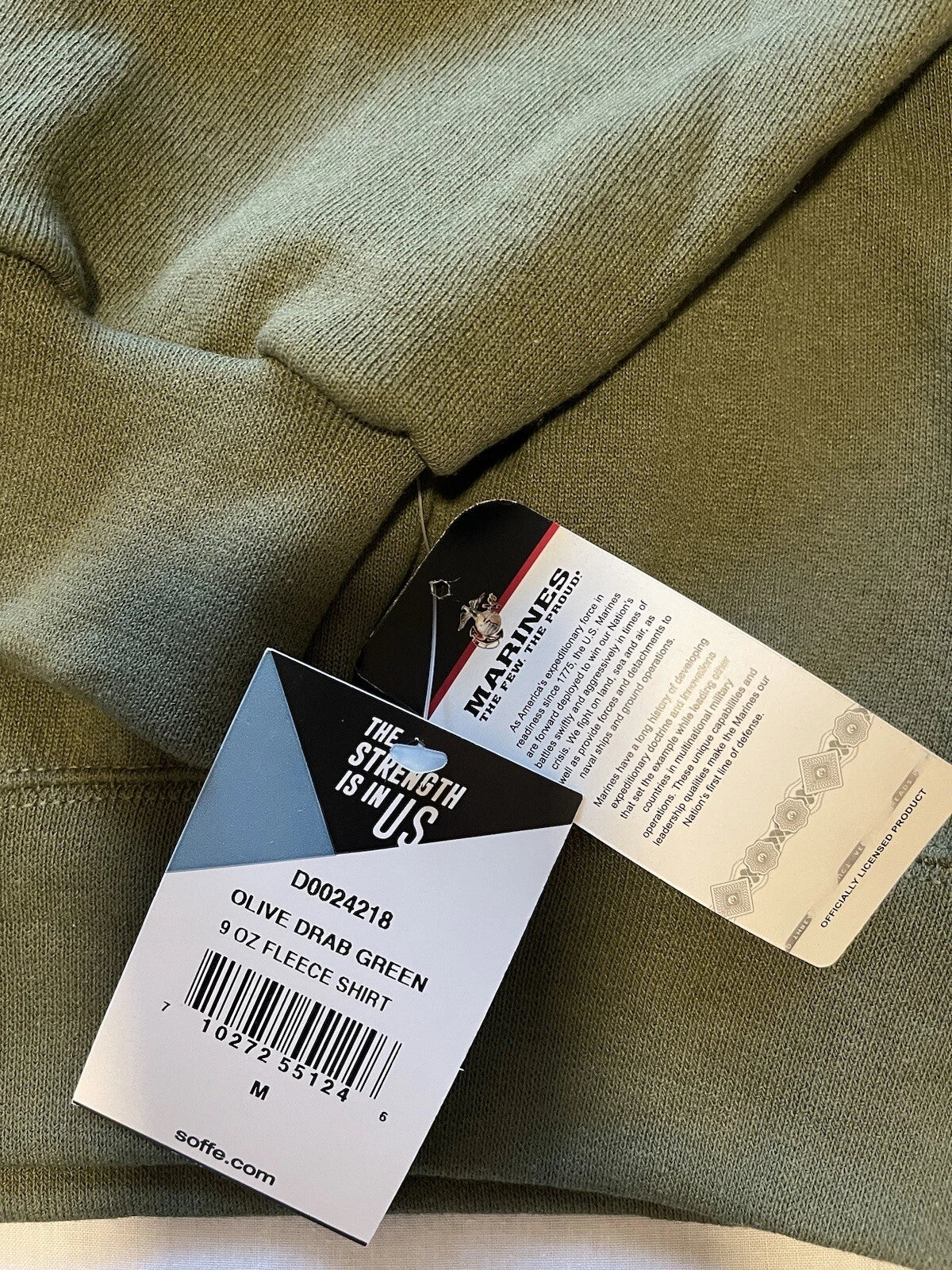 USMC PT Sweat Pant & Shirt Marine Corps Issue - Small GI OD Green - Made in USA - Image 12
