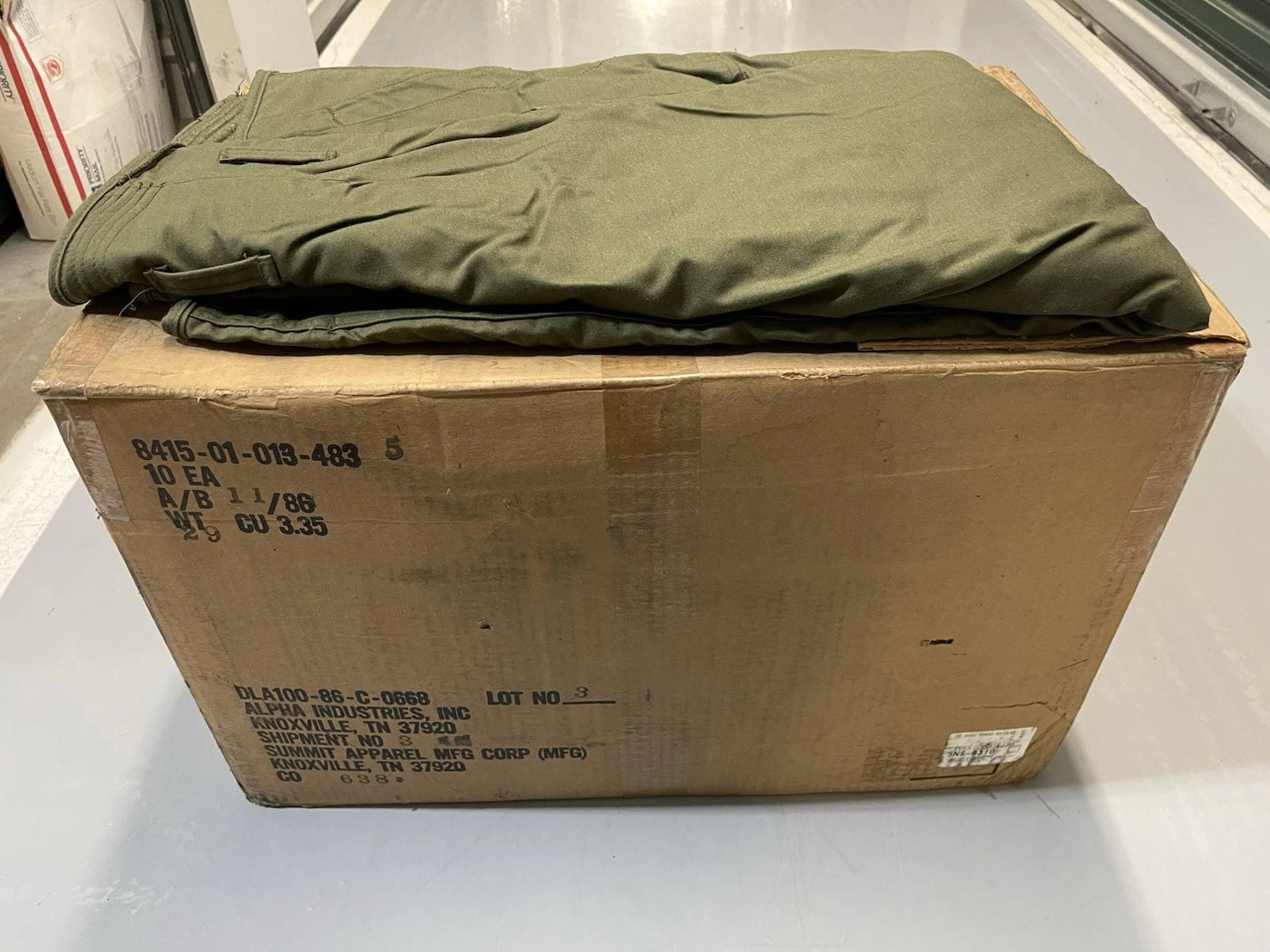 US Navy Nyco OD Cold Weather Permeable Deck Pants  Med. Reg.Alpha Ind .New. - Image 4